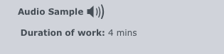 Audio Sample X)))




       Duration of work: 4 mins