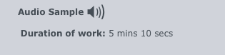 Audio Sample X)))




       Duration of work: 5 mins 10 secs