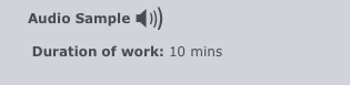 Audio Sample X)))




       Duration of work: 10 mins