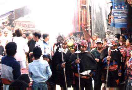 Priests leading a funeral procession