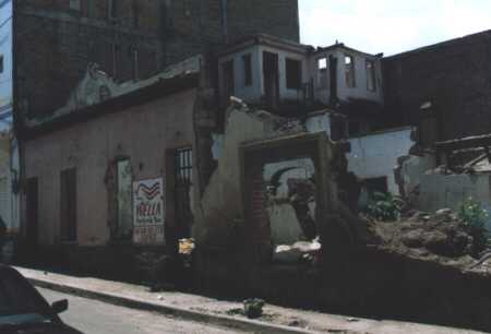 Flattened set of 3-story houses