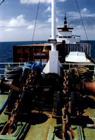 Front of the cargo ship