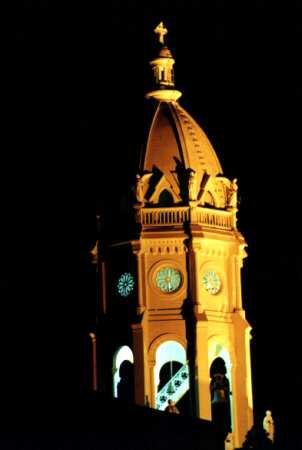 San Fransisco Church Tower taken at night-time