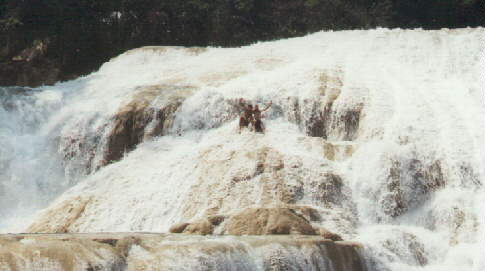Climbing the waterfalls