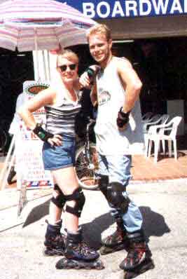 Rollerblading at Venice Beach